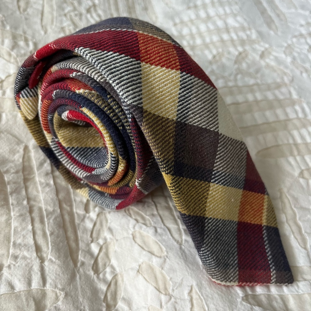 Original Penguin Red and Yellow Plaid Tie